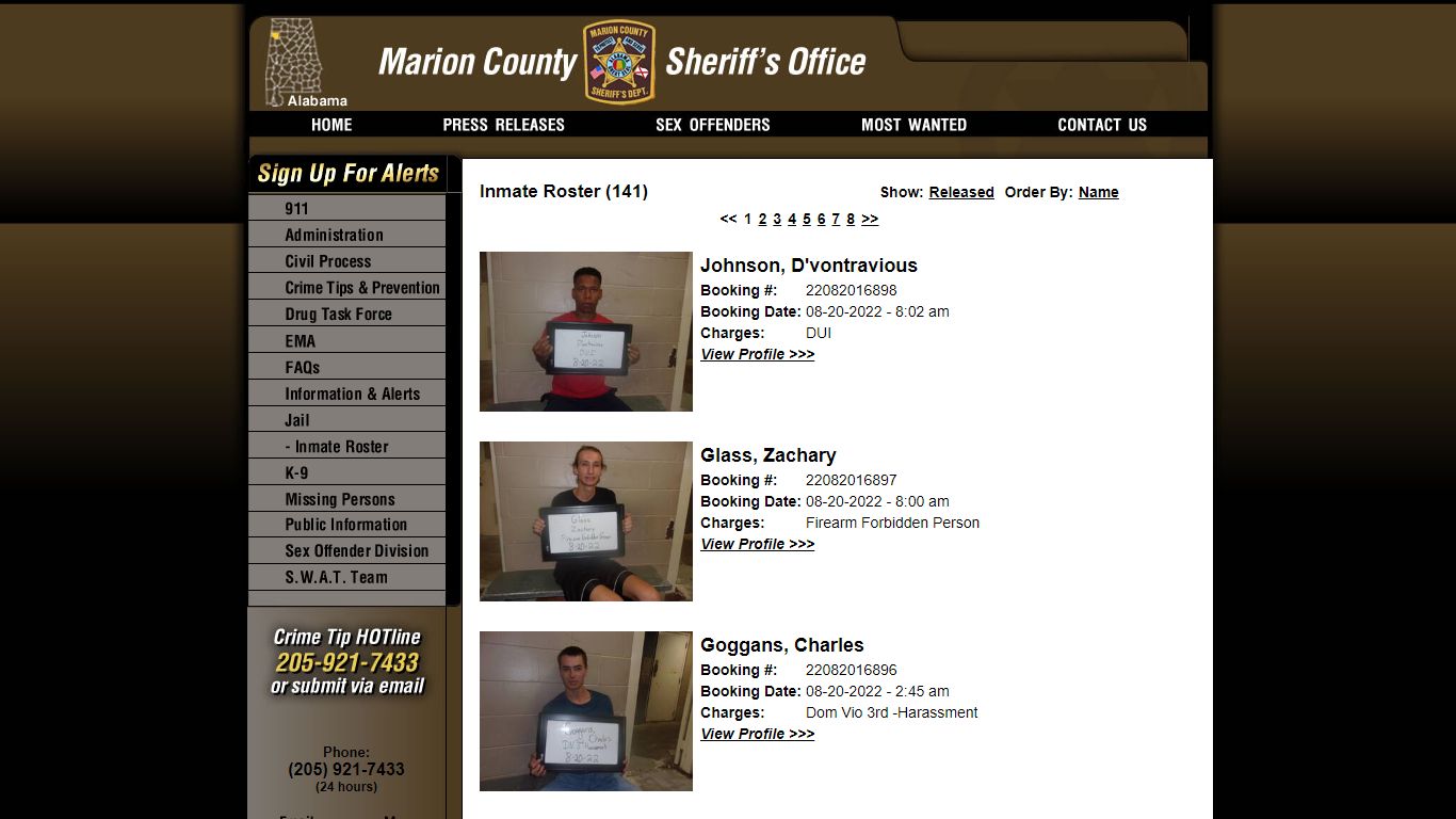 Inmate Roster - Current Inmates Booking Date Descending - Marion County ...